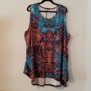 Azalea sleeveless blue  tunic/top 4x